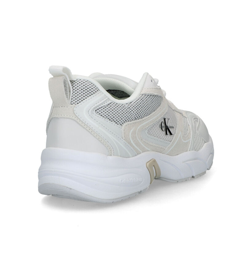 Calvin Klein Retro Tennis Witte Sneakers voor dames (318626) - geschikt voor steunzolen