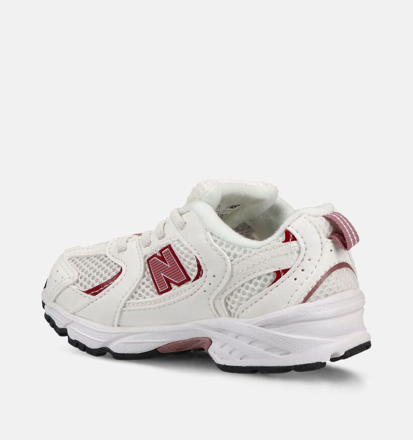 New Balance 530 Witte/Donkerroze Sneakers voor meisjes (366213) - geschikt voor steunzolen