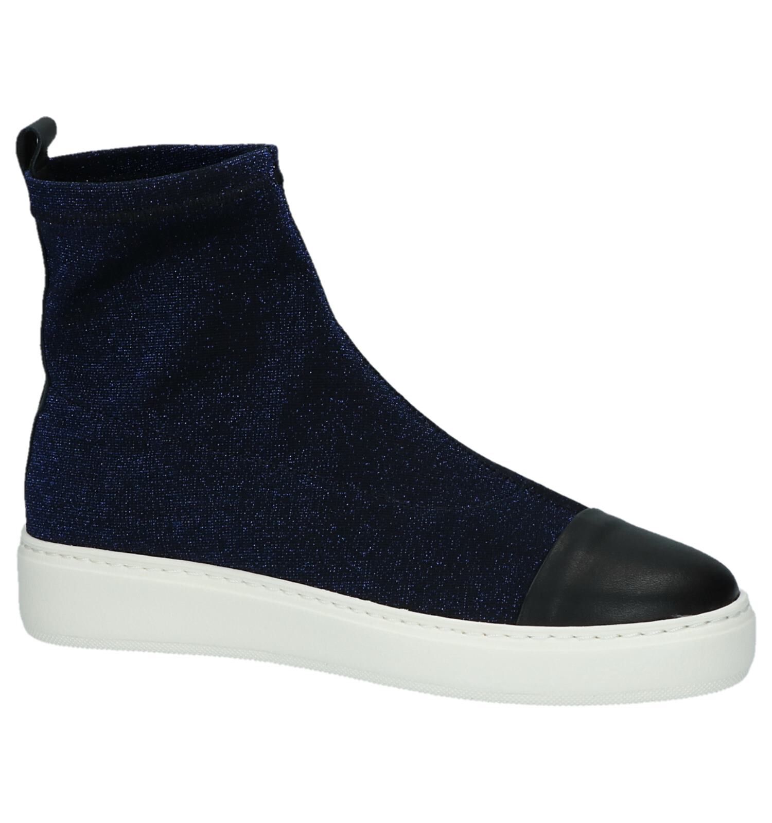 Blauwe Slip on Sneakers met Glitters March 23 Coco Dames Sneakers Online op TORFS.BE