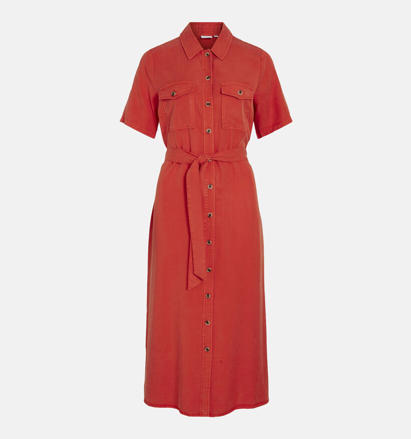 Vila Listi Robe chemise en Rouge pour femmes (353049)