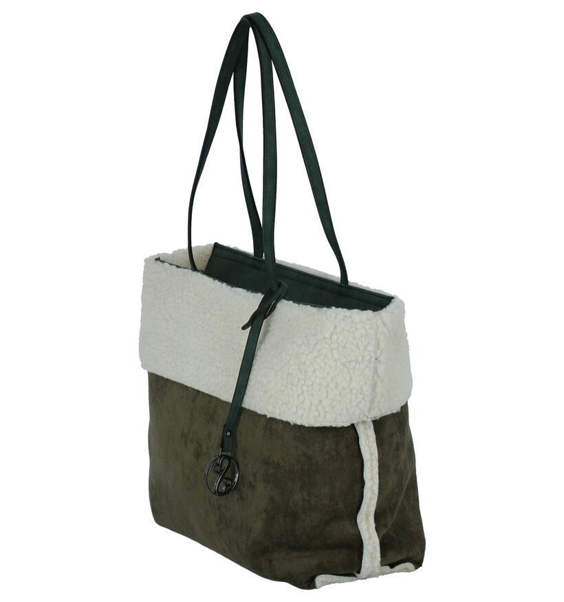 Emily & Noah Kaki Shopper in faux fur (260879)