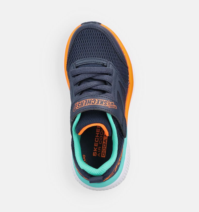 Skechers Go Run Elevate 2.0 Baskets basses en Bleu fonc&eacute; pour gar&ccedil;ons (375676) - pour semelles orthop&eacute;diques