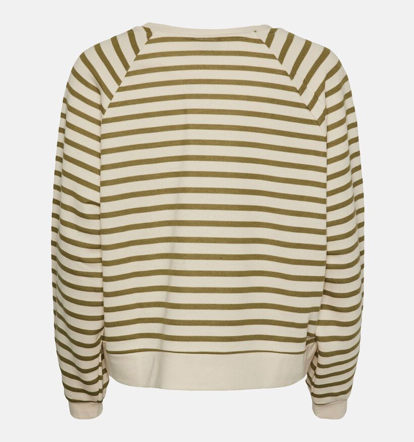 Pieces Greta Witte Gestreepte sweater voor dames (344976)