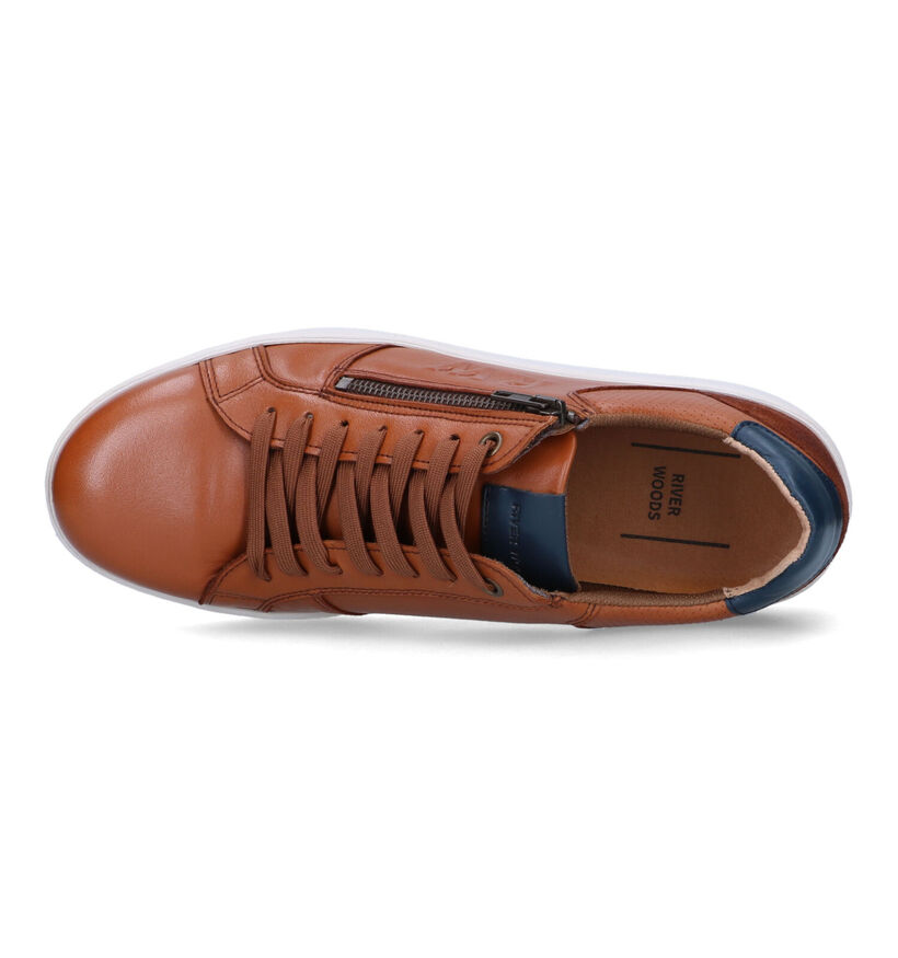 River Woods Lex Chaussures à lacets en Cognac pour hommes (323068) - pour semelles orthopédiques