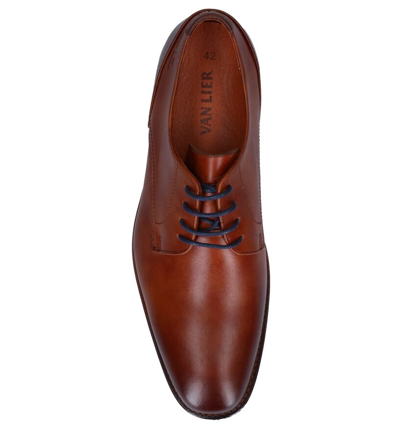 Van Lier Chaussures habillées en Cognac en cuir (241086)