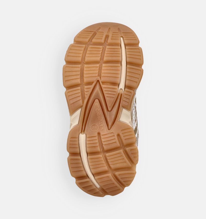 Naturino Wave Witte/Gouden Sneakers voor meisjes (377265) - geschikt voor steunzolen