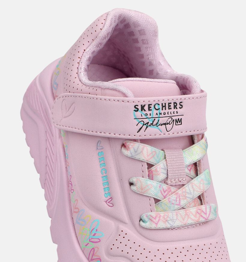 Skechers Uno Heart Craze Roze Sneakers voor meisjes (375699)
