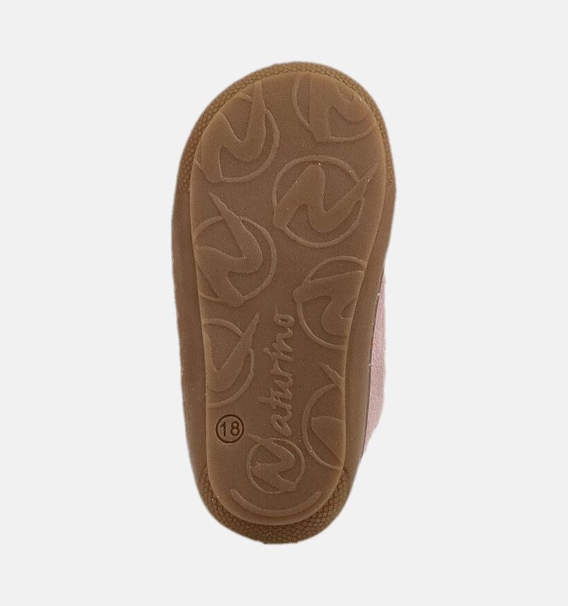 Naturino Cocoon Embroidery Chaussures b&eacute;b&eacute; en Rose pour filles (380179) - pour semelles orthop&eacute;diques