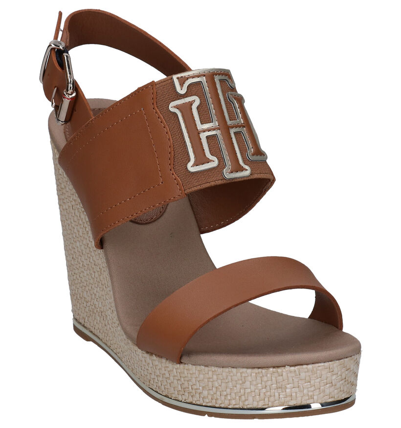 Tommy Hilfiger Cognac Sandalen in leer (285251)