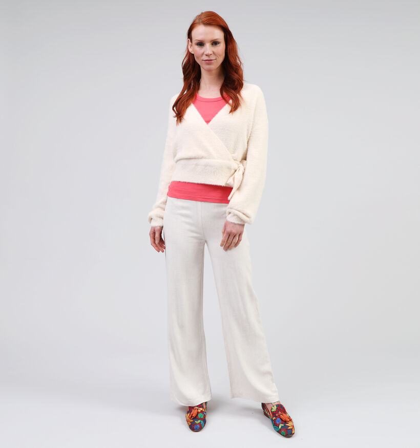 Mexx Cardigan cache-coeur duveteux en Écru pour femmes (353231)