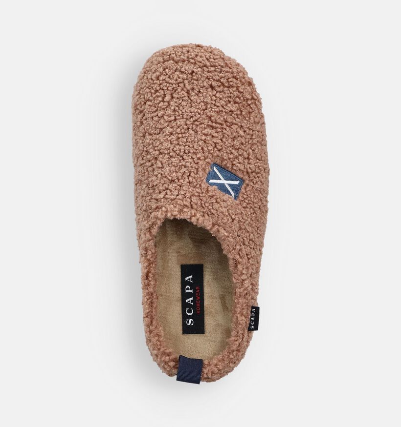 Scapa Cognac Open Pantoffels voor heren (364128) - geschikt voor steunzolen