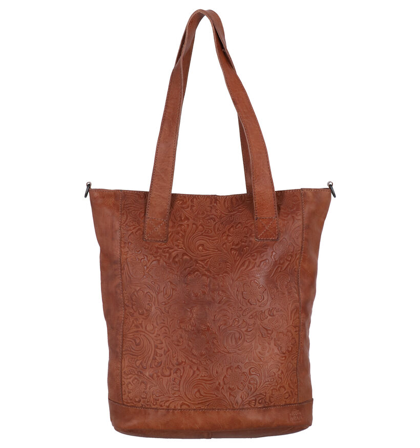 Bear Design Cognac Shopper Tas in leer (299638)