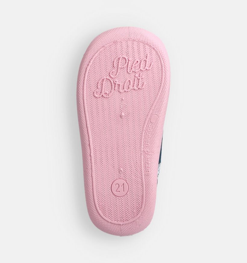 Milo & Mila Pantoufles fermées en Bleu pour filles, garçons (364917) - pour semelles orthopédiques