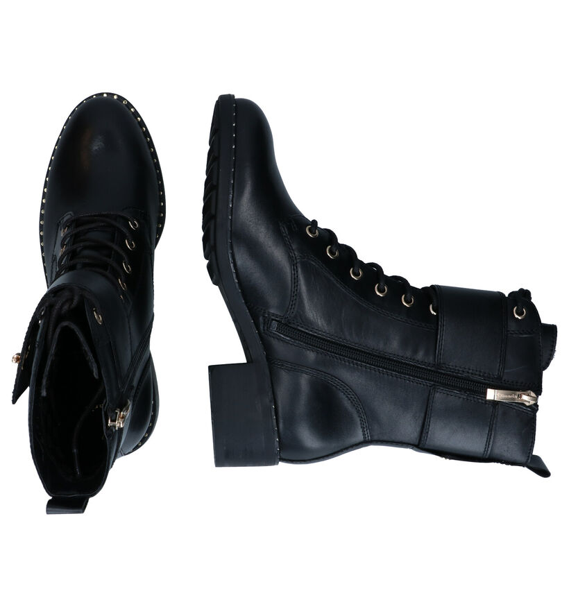 Tamaris Touch It Bottines en Noir en cuir (296787)