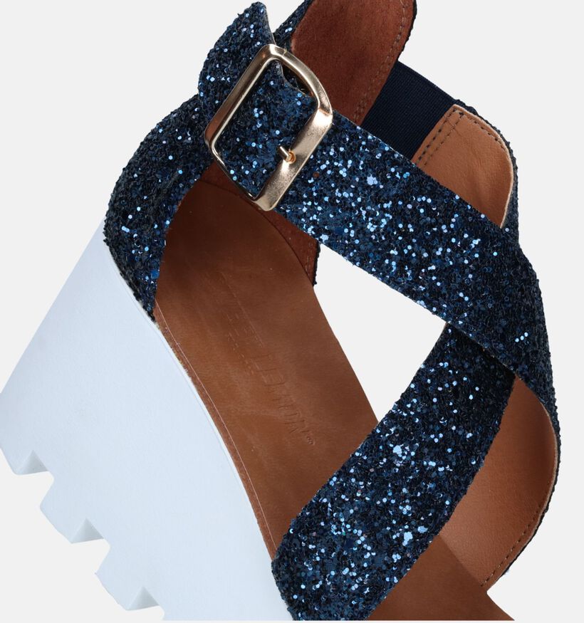 Sweet Lemon Nubway Blauwe Sandalen Met Gesloten Hiel voor dames (341733)