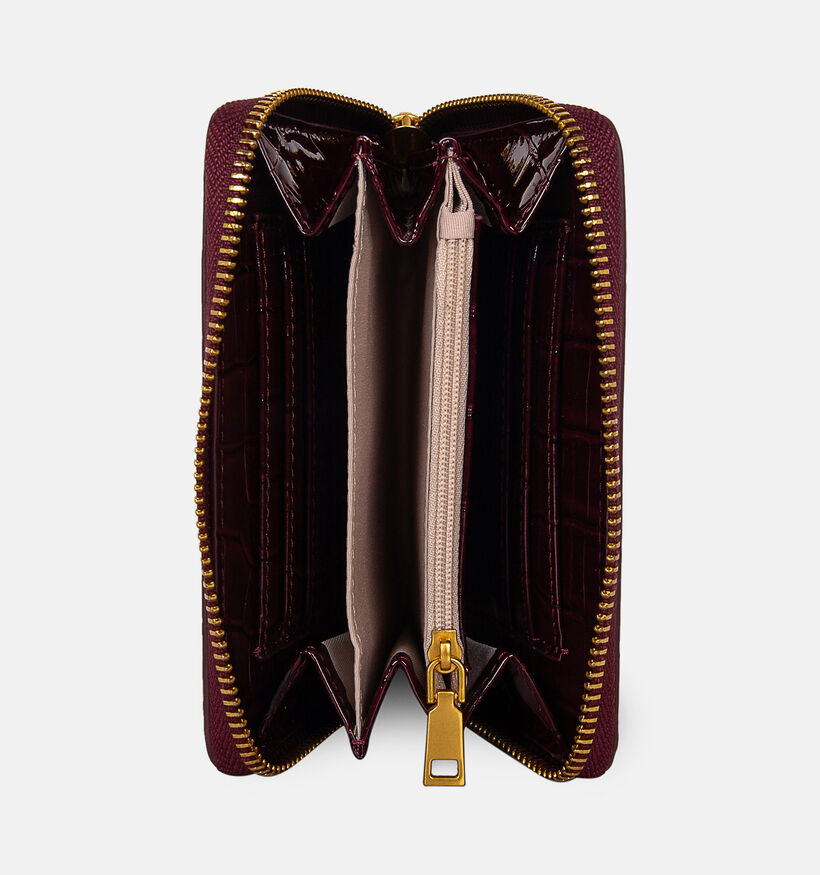 Laurent David Bordeaux Portemonnee met Rits voor dames (381597)