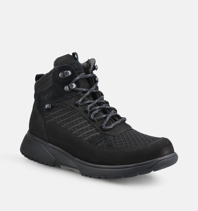 Xsensible Oulu Zwarte Wandelschoenen voor heren (389537) - geschikt voor steunzolen