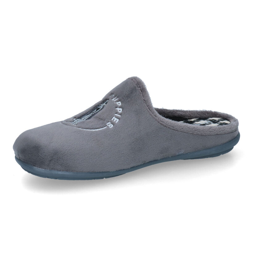 Hush Puppies Calvy Pantoufles en Gris en textile (313726)