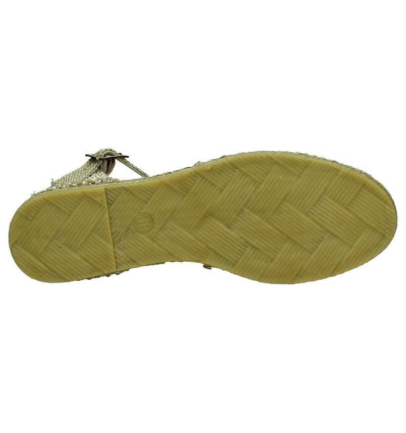 I Love Candies Gouden Espadrilles in stof (197407)