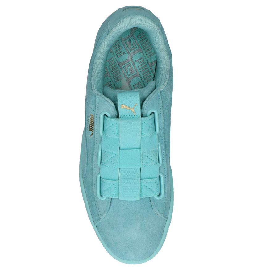 Puma Baskets slip-on en Turquoise en daim (209951)