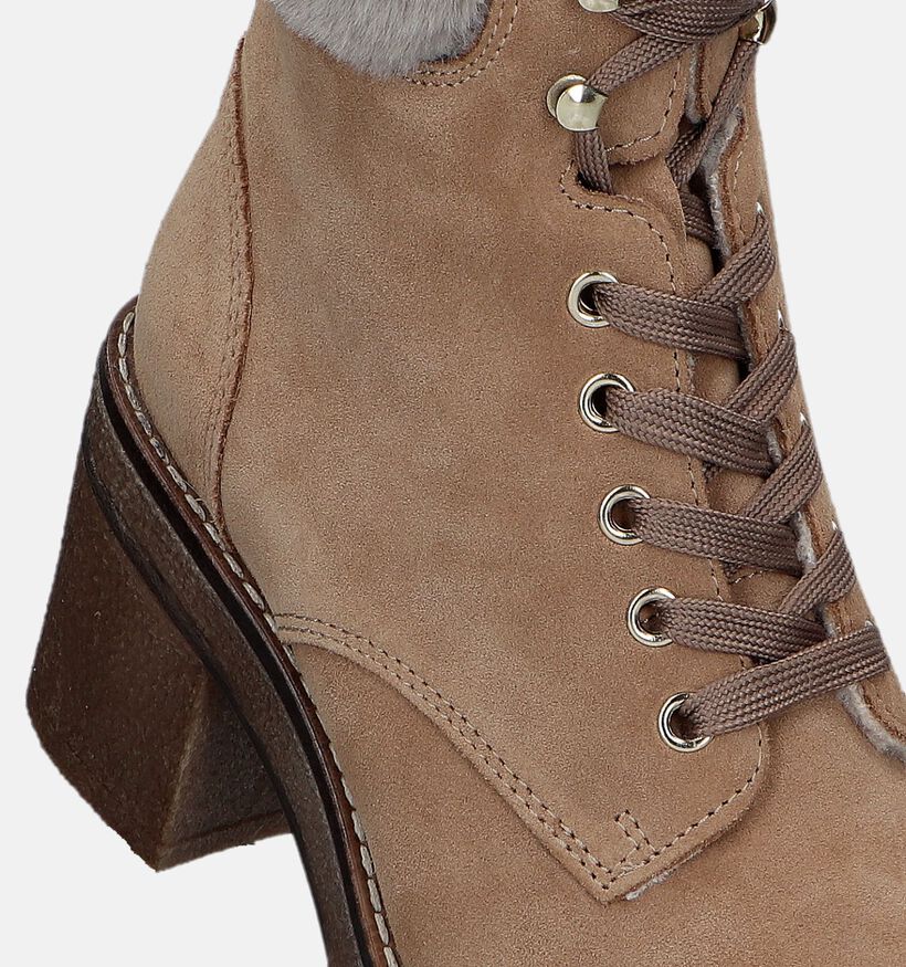 Signatur Bottines avec lacets en Beige pour femmes (329239)