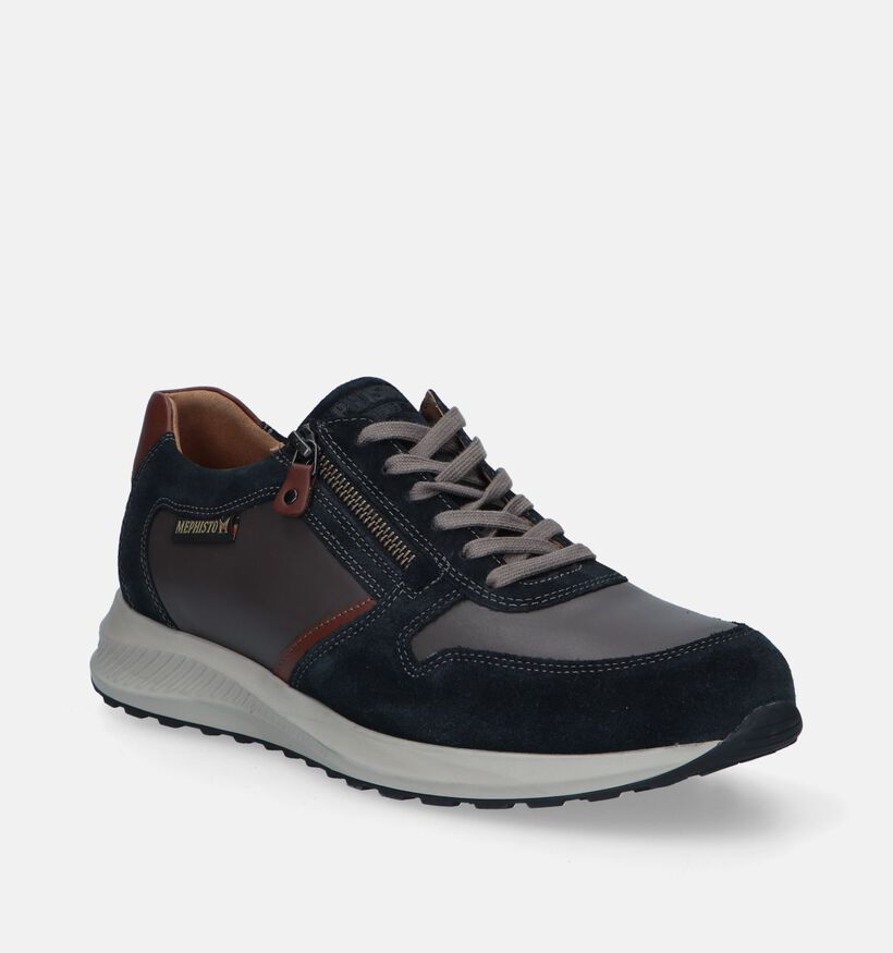 Mephisto Dino Velsport Chaussures à lacets en Bleu pour hommes (345981) - pour semelles orthopédiques
