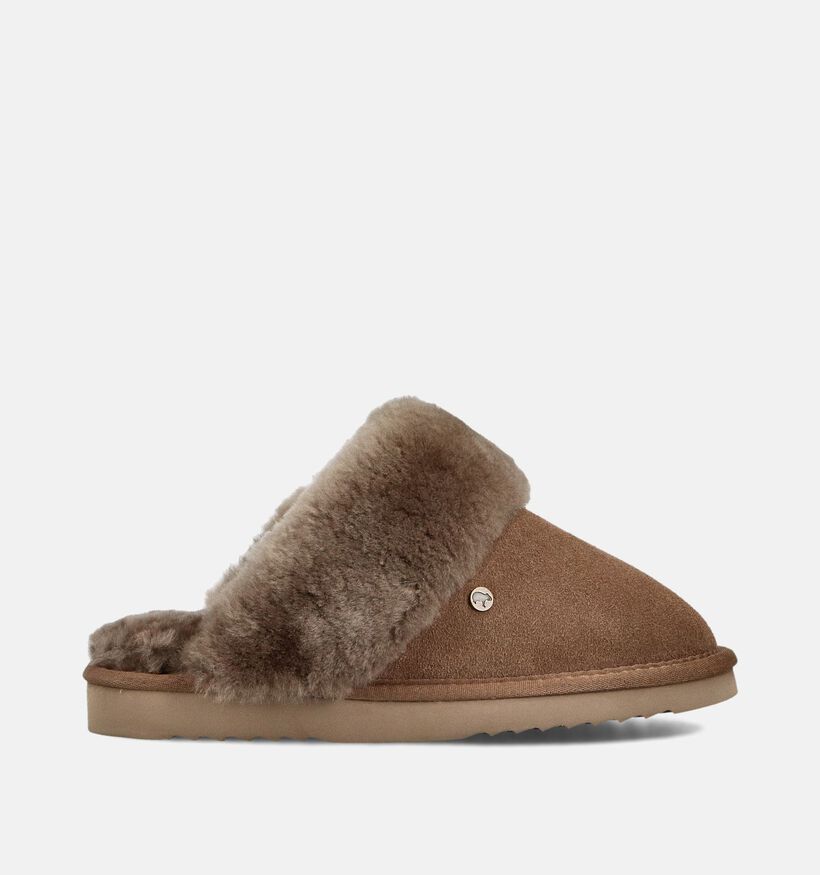 Warmbat Flurry Zwarte Pantoffels Warmbat Flurry Taupe Open Pantoffels voor dames (362515)