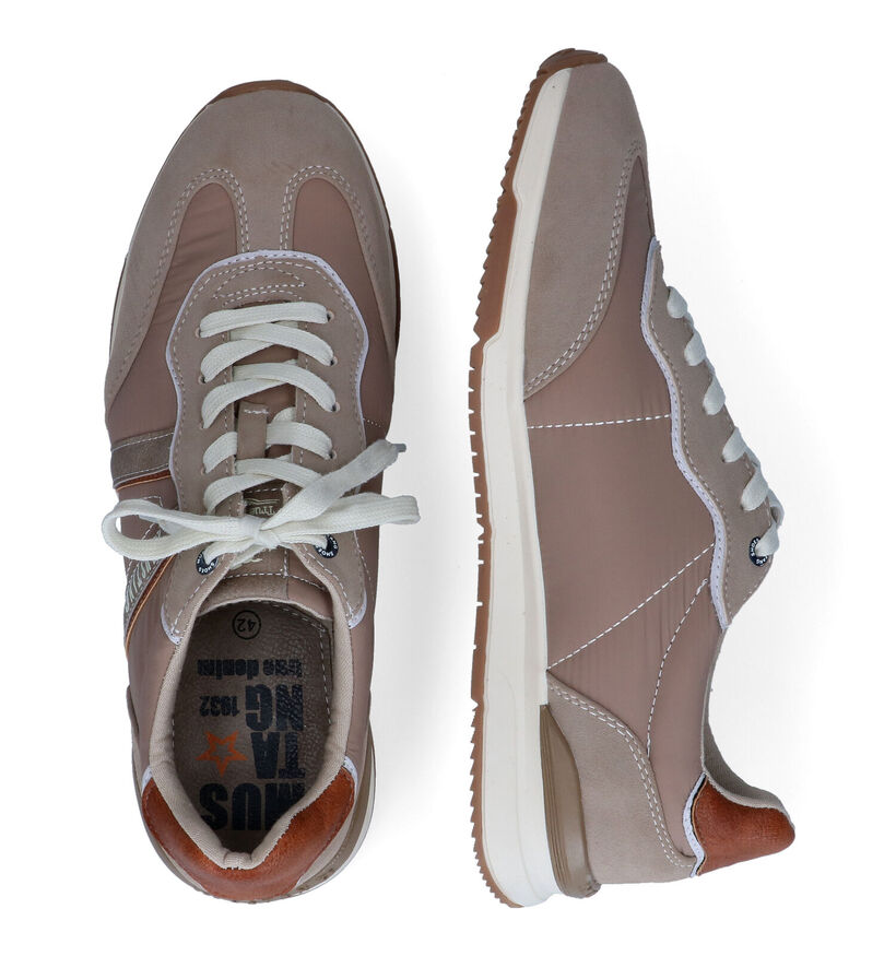 Mustang Chaussures plates en Taupe pour hommes (307854)