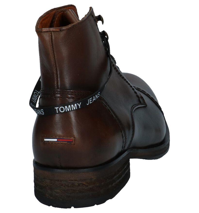 Tommy Hilfiger Dressy Leather Lace Up Boots Donker Bruin in leer (225511)