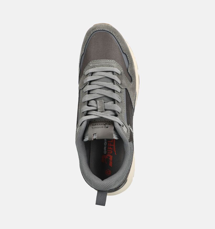 Bufflox Leffe Chaussures plates en Gris fonc&eacute; pour hommes (379788) - pour semelles orthop&eacute;diques