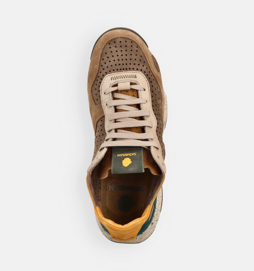 Satorisan Chacrona Laser Bruine Sneakers voor heren (369905) - geschikt voor steunzolen