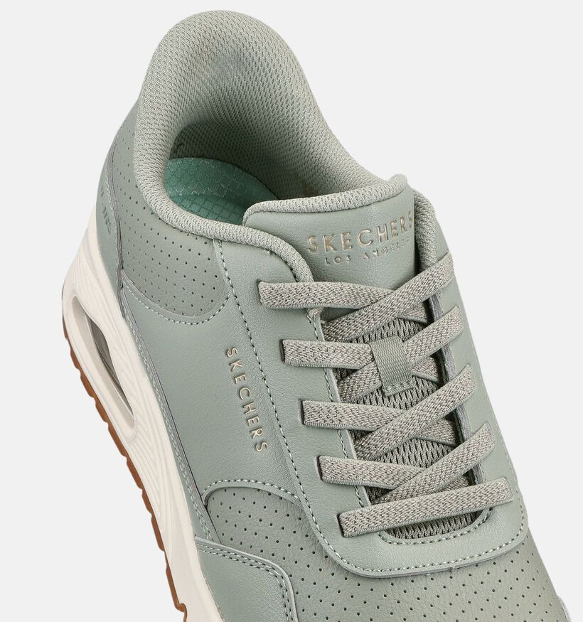 Skechers Uno Banksia Luxe Lichtgroene Slip-in Sneakers voor dames (367844)