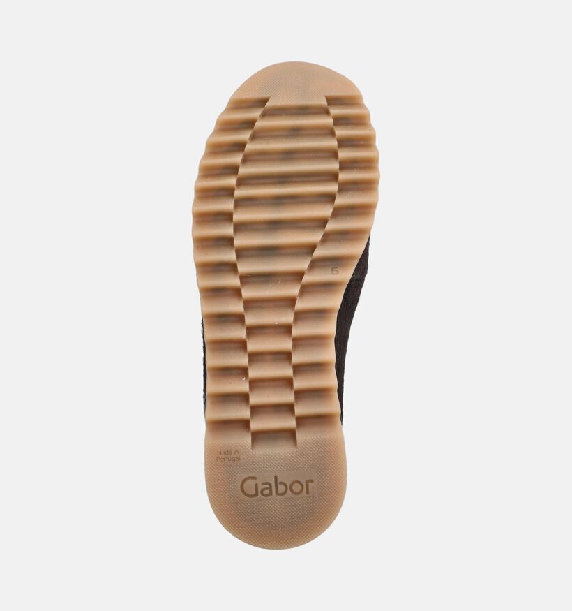 Gabor Chaussures plates en Brun fonc&eacute; pour femmes (376967) - pour semelles orthop&eacute;diques