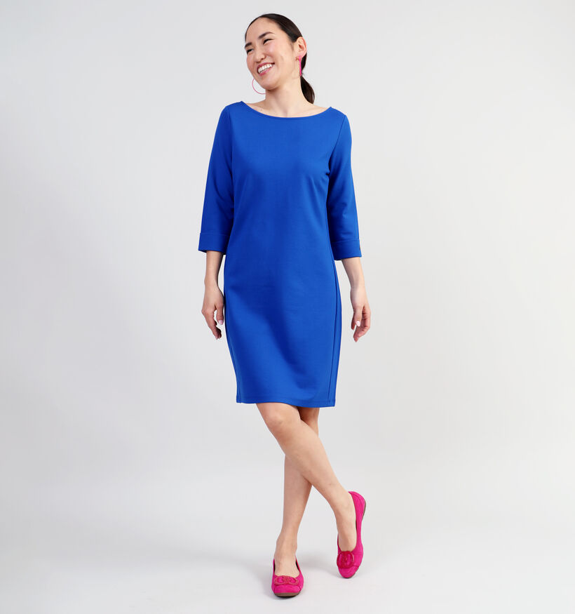 comma Blauwe Korte jurk voor dames (337502)