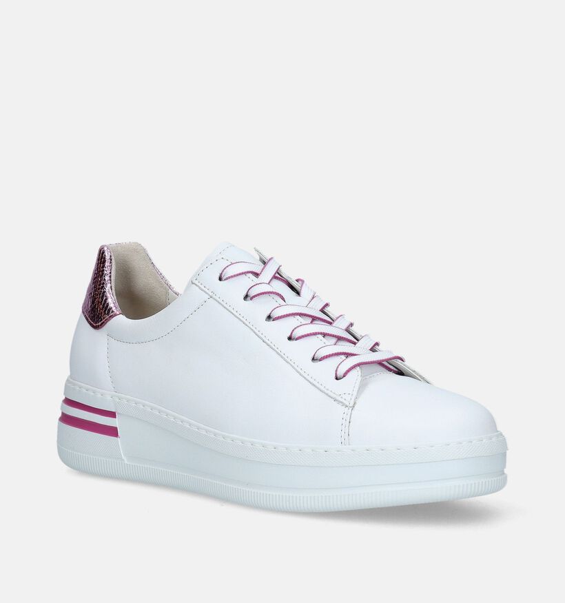 Gabor OptiFit Witte Sneakers voor dames (336152) - geschikt voor steunzolen