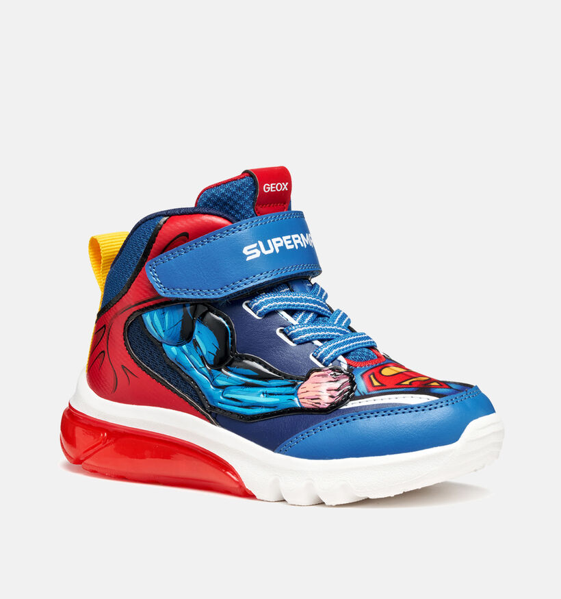 Geox Ciberdron Blauwe/Rode Velcroschoenen Superman Geox Ciberdron Blauwe/Rode Velcroschoenen Superman voor jongens (361938) - geschikt voor steunzolen