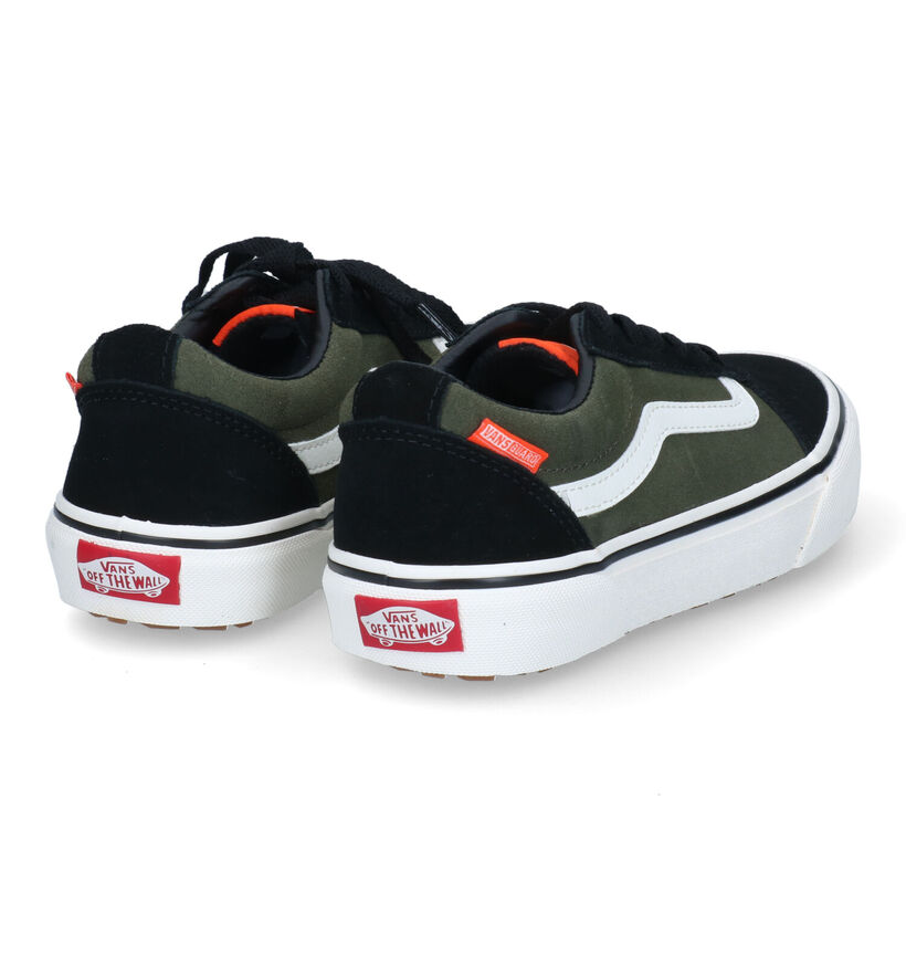 Vans Ward Baskets en Noir/Kaki pour garçons (317522)