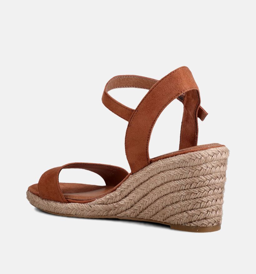 Tamaris Sandales compens&eacute;es en Camel pour femmes (371688)