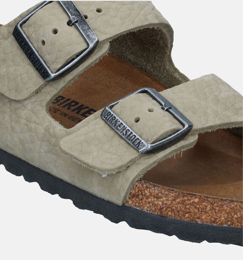 Birkenstock Arizona Nu-pieds en Vert Kaki pour hommes (330658)