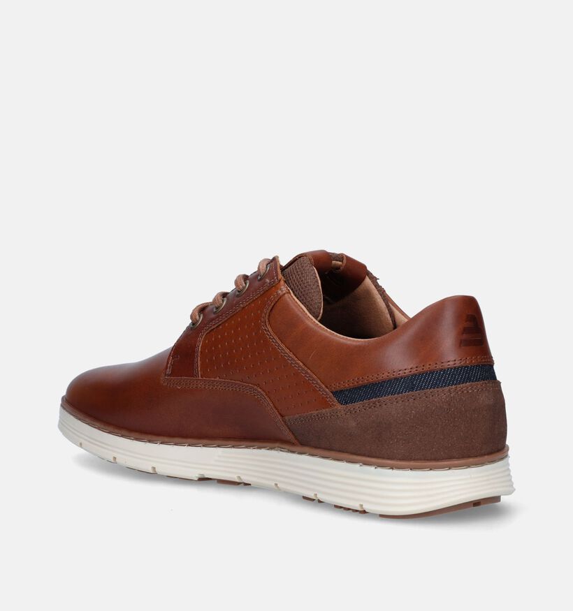 Bullboxer Cognac Veterschoenen voor heren (344478) - geschikt voor steunzolen