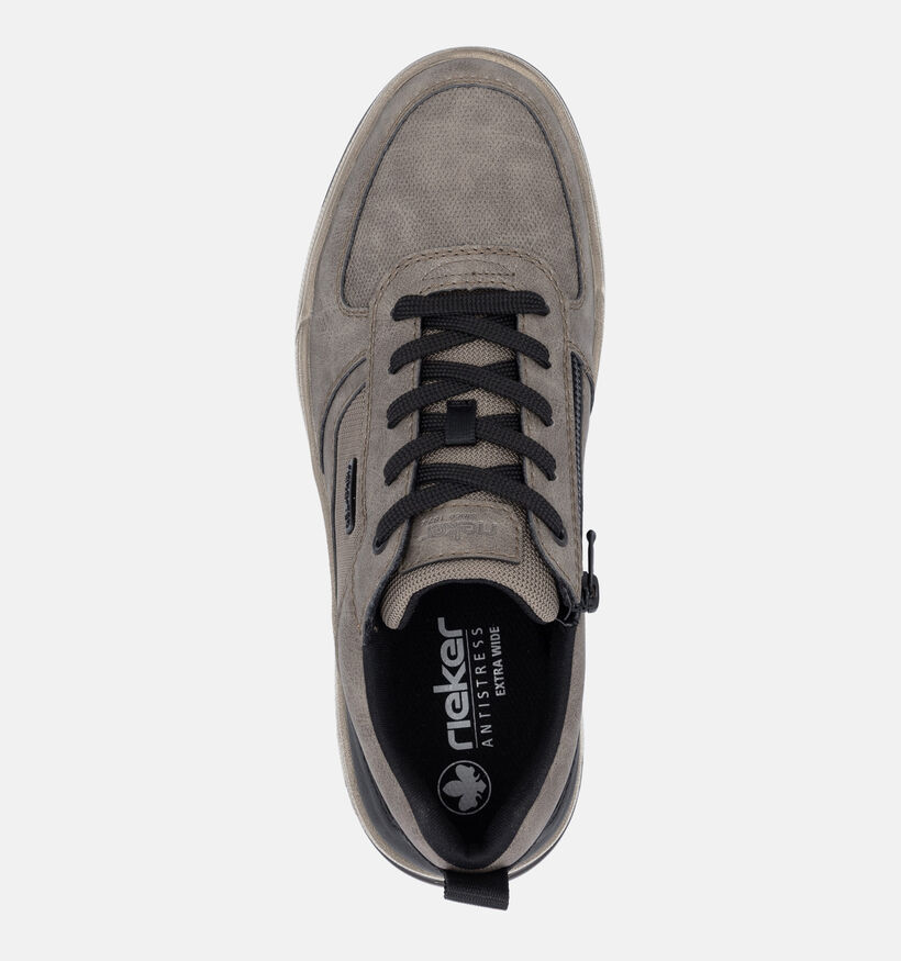 Rieker Chaussures plates en Taupe pour hommes (379836) - pour semelles orthop&eacute;diques