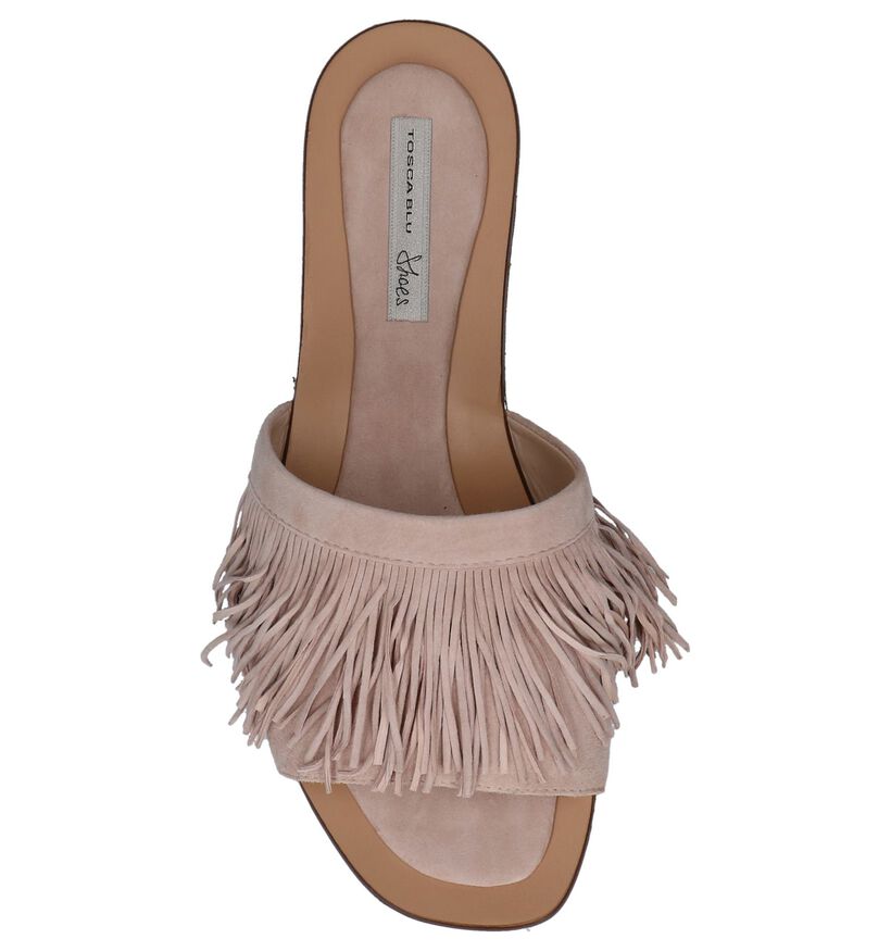 Tosca Blu Nu-pieds plates en Rose en daim (214131)