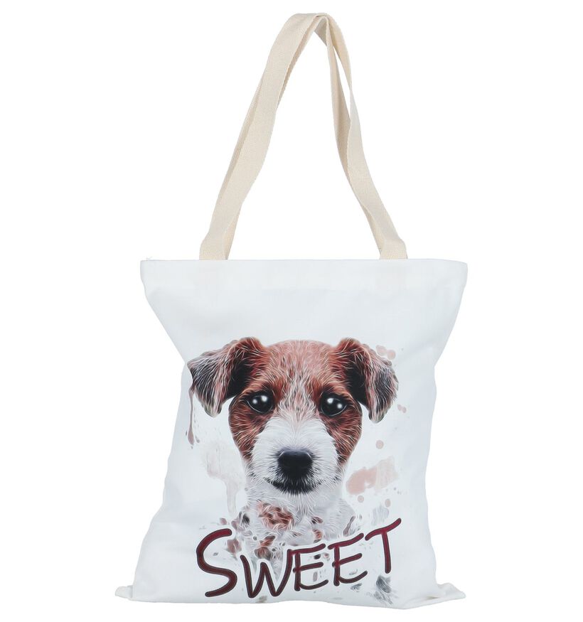 Shopper met Hond Lichtbeige Dolce C. Canvas Bag, , pdp