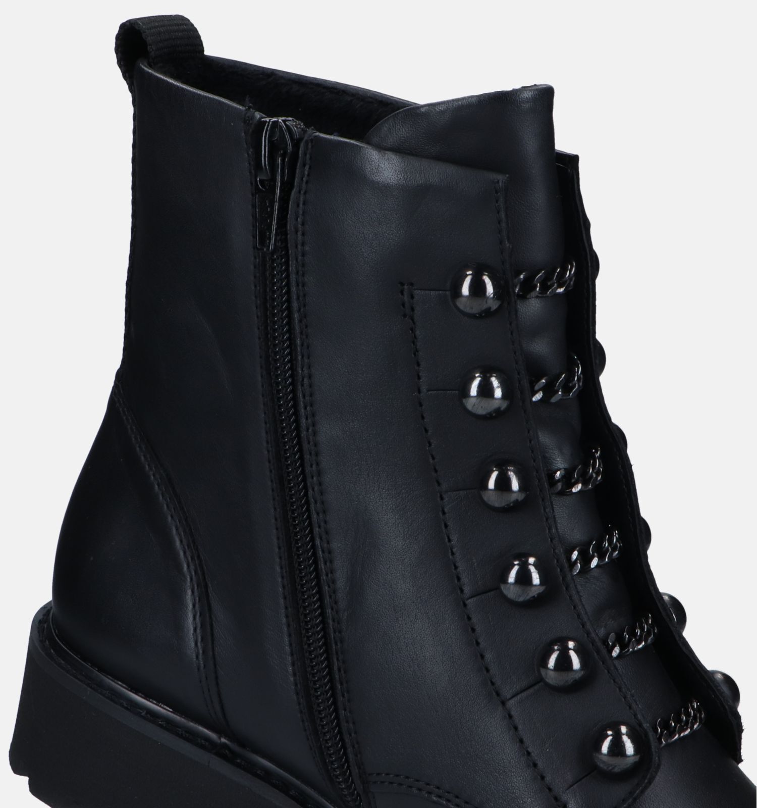 Zwarte dames boots discount leer
