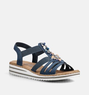 Rieker Sandalen Beige/Blauw