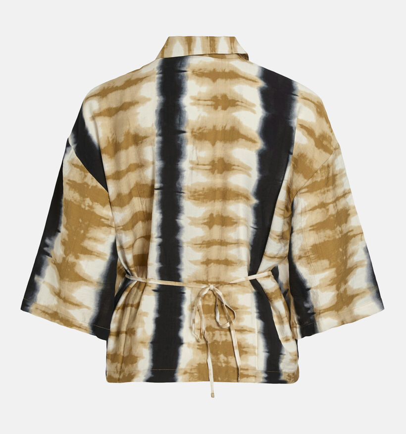 Vila Wrinkle 3/4 Blouse en Jaune/Noir pour femmes (361350)