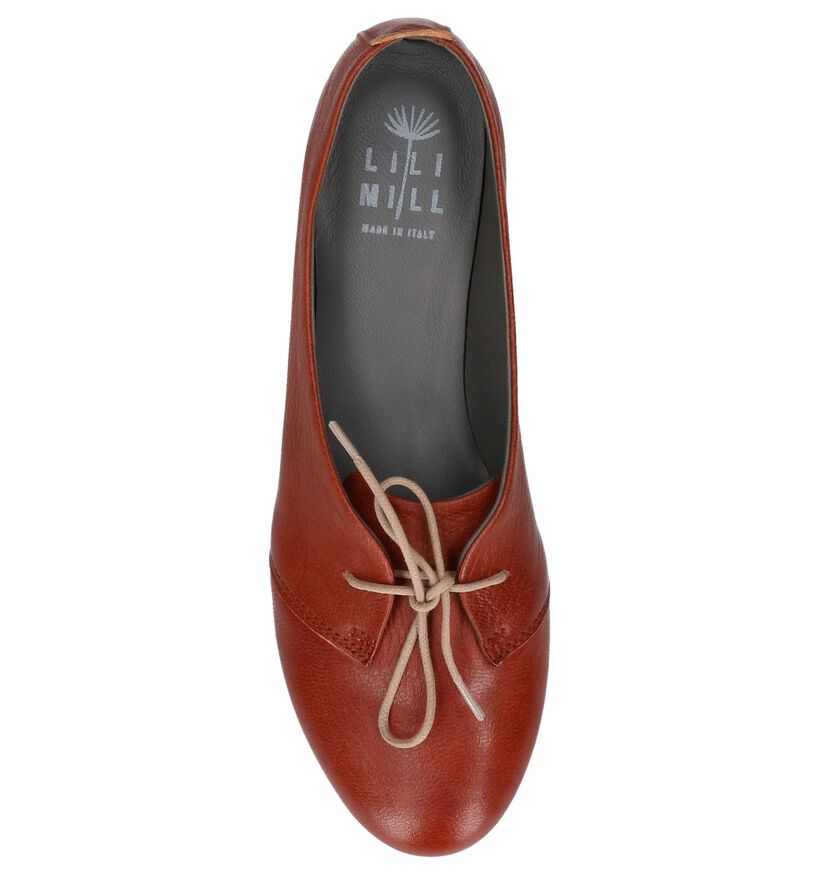 Lilimill Chaussures à lacets en Cognac en cuir (219808)
