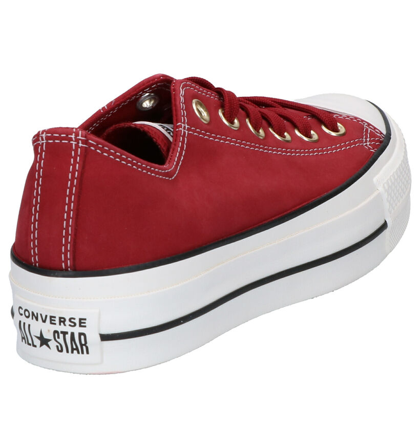 Converse Chuck Taylor AS Lift OX Rode Sneakers in nubuck (253199)