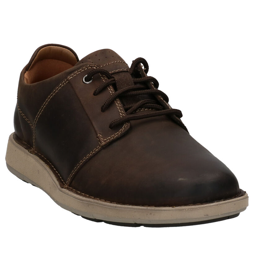 Clarks Un Larvik Chaussures à Lacets en Marron en cuir (256157)