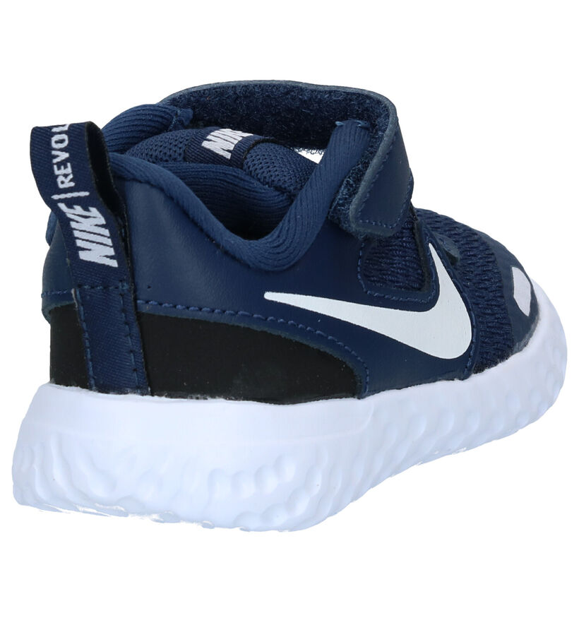 Nike Revolution Baskets pour bébé en Bleu en cuir (284482)
